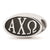 Sterling Silver LogoArt 15.25Mm Alpha Chi Omega Oval Letters Bead