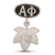 Alpha Phi With Oval Ivy Leaf Charm Dangle Bead in Sterling Silver