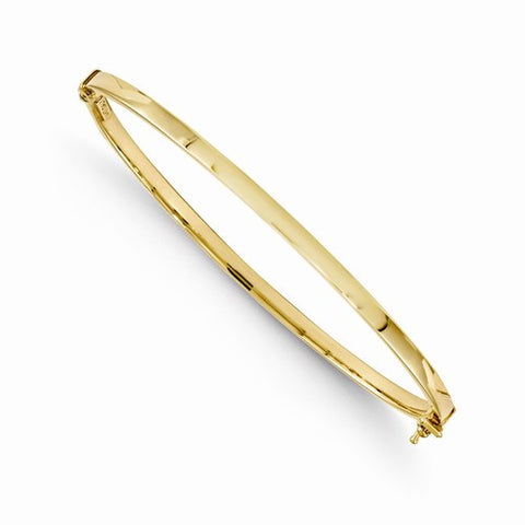 14K Yellow Gold Polished Hinged Bangle Bracelet