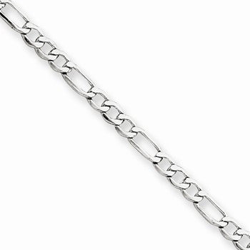 14K White Gold Figaro Chain