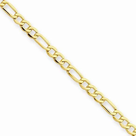 14K Yellow Gold Figaro Chain Anklet