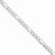 14K White Gold Semi-Solid Figaro Chain Bracelet