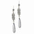 Black-plated Hematite Crystal Dangle Earrings