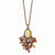 Copper-tone Multicolor Acrylic Beads & Mother of Pearl Necklace