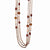 Copper-tone Lt & Dk Brown Acrylic Beads Multistrand Necklace