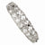 Silver-tone Clear & Black Glass Stones Stretch Bracelet