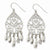 Silver-tone Filigree Teardrop Dangle Earrings