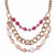 Rose-tone Pink & Purple Acrylic Beads Necklace