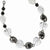 Black-plated Black & Clear Acrylic Beads Necklace