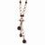 Copper-tone Brown Acrylic Beads Necklace