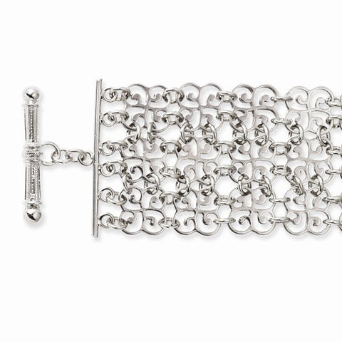 Silver-tone Toggle Bracelet