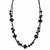 Black-plated Black Acrylic Beads Necklace