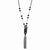 Black-plated Black Acrylic Beads Necklace