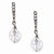 Silver-tone Crystal Leverback Earrings