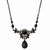 Black-plated Black & Smokey Crystal w/Beads Necklace