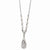 Silver-tone Simulated Pearl & Crystal Necklace