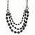 Black-plated Faceted Jet Glass Beads Necklace