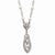 Silver-tone Simulated Pearl & Crystal Necklace