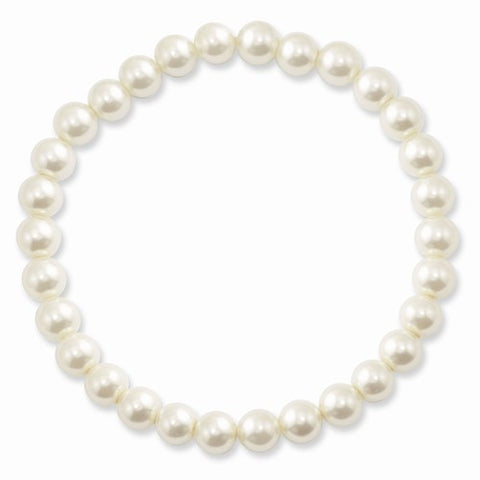 Simulated Pearl Stretch Bracelet