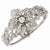 Silver-tone Crystals Hinged Flower Bangle