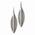 TRU Pewter Leaf Dangle Earrings