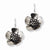 Silver-tone Flower Dangle Earrings