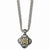 Silver-tone & Brass Flower Accent Pendant Necklace