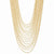 Gold-tone Multi Beaded Chain Necklace