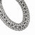 Silver-tone Multi Chain w/Black Crystal Necklace