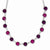 Silver-tone Purple Crystal Necklace