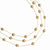 Gold-tone Bronze Glass Pearls Necklace