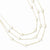 Gold-tone White Glass Pearls Necklace