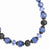 Black-plated Blue Acrylic & Glass Beads Necklace