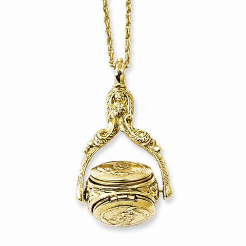 Gold-tone Rotating Trio Locket