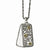 Silver-tone & Brass Flower Accent RectangleSliding Pendant Necklace