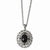 Silver-tone Black Crystal Necklace