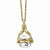 Gold-tone Clear Crystal Spinning Pendant, 1928 Jewelry Necklace