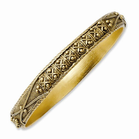 TRU Gold-tone Textured Bangle