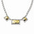 Laundry Silver-tone w/Simulated Gold-tone Stone Necklace