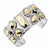 Laundry Silver-tone w/Simulated Gold-tone Stones Cuff Bangle