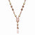 Rose-tone Simulated Pearl & Rose Quartz Necklace