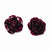 Lacquer Dipped Burgundy Rose Post Earrings