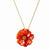 Lacquer Dipped Orange Cosmos Necklace