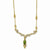 Gold-Tone Green & Clear Glass Necklace