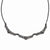 Black-Plated Glassext Filigree Link Necklace