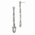 Silver-tone Clear Glass Post Drop Earrings