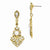 Gold-tone Glass Simulated Pearl Drop Earrings