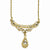 Gold-Tone Clear Glass Necklace