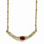 Gold-Tone Red & Clear Glass Necklace