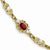 Gold-ToneRed & Clear Crystal Bracelet